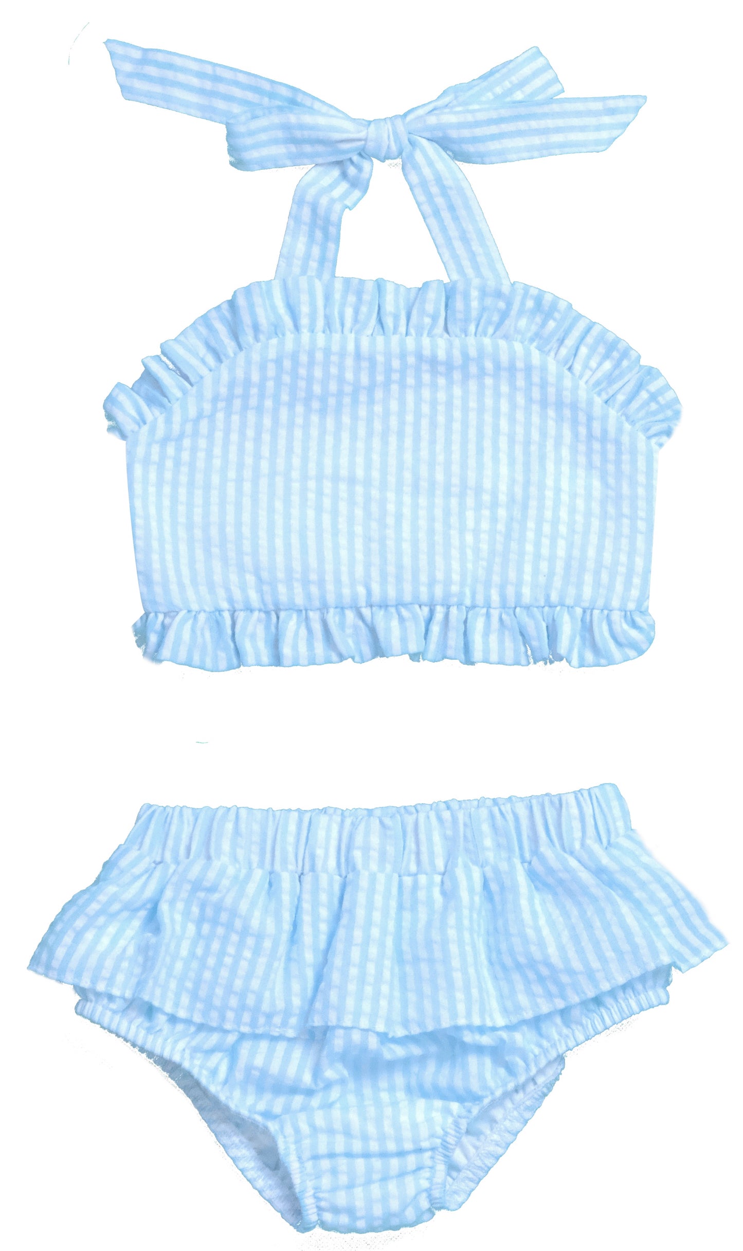 Seersucker Ruffle Bikini