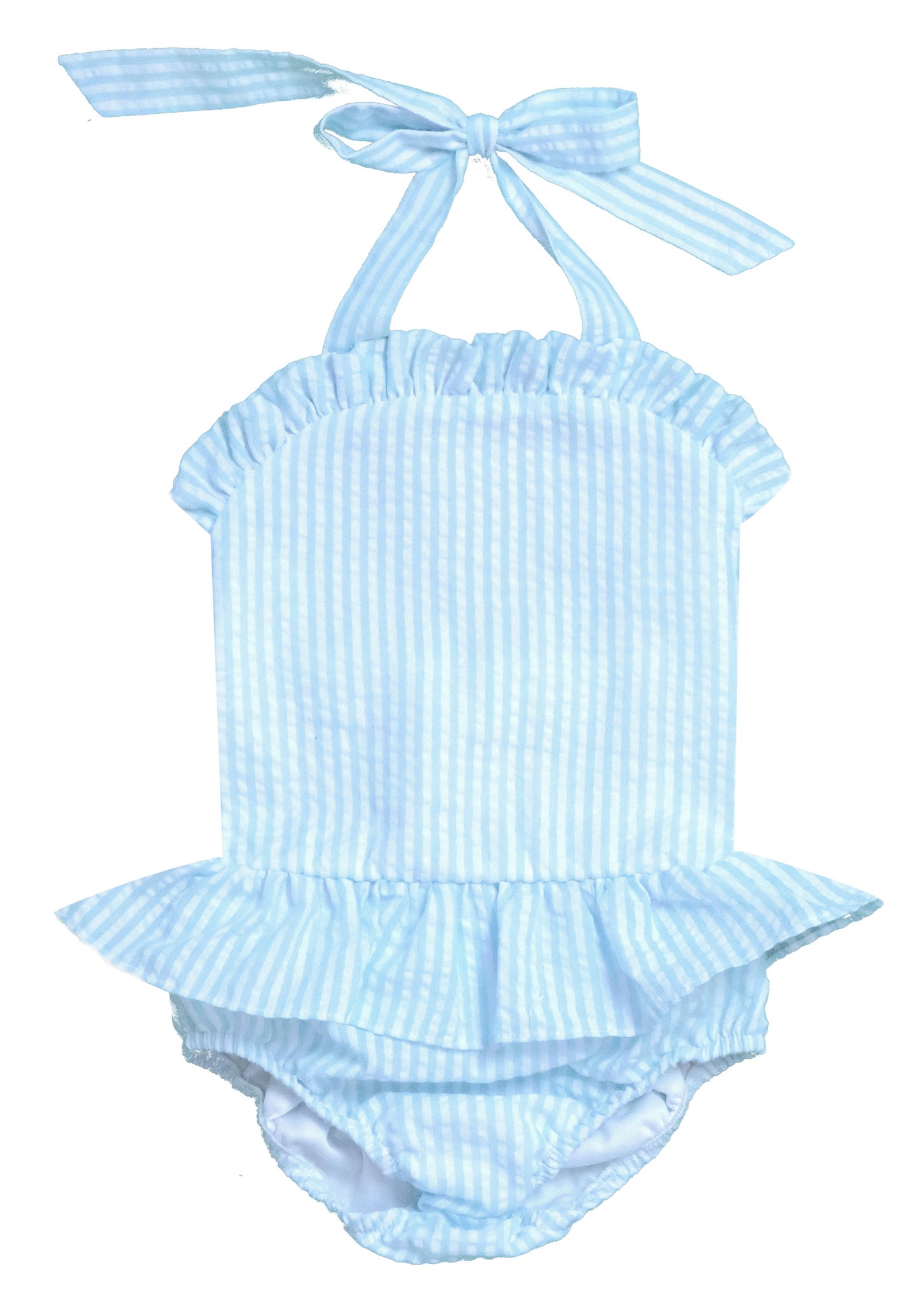 Seersucker Ruffle One Piece