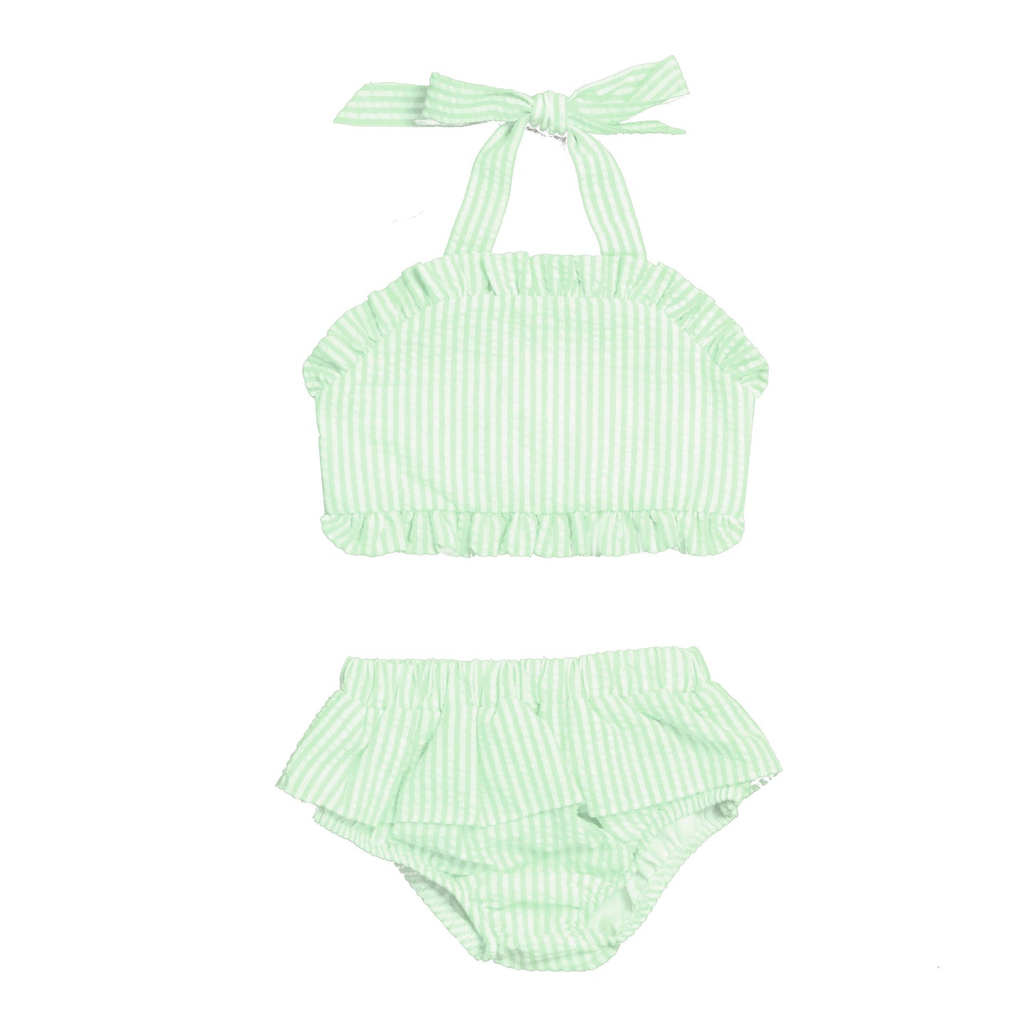 Seersucker Ruffle Bikini