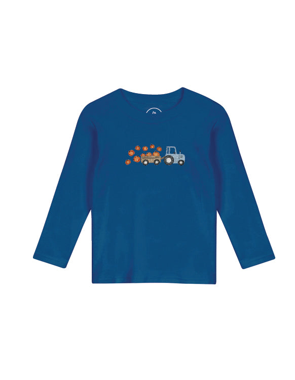 Pumpkin Tractor Long Sleeve Shirt