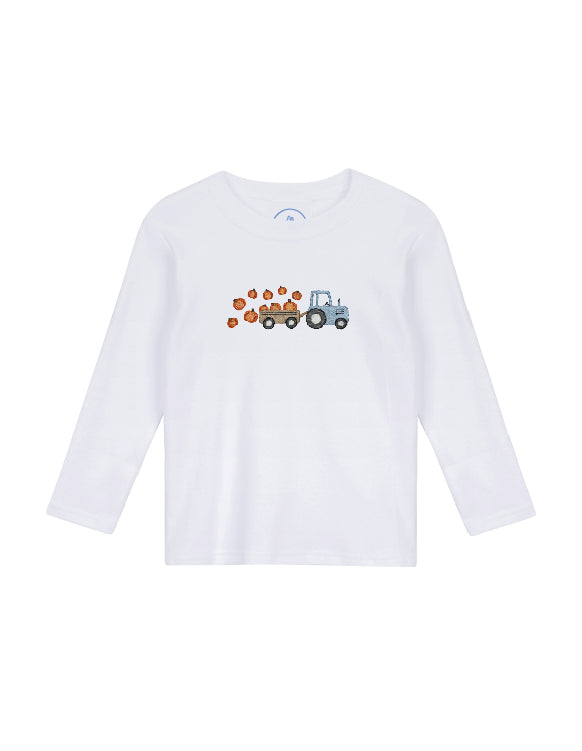 Pumpkin Tractor Long Sleeve Shirt