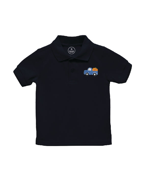 Pumpkin Truck Navy Polo