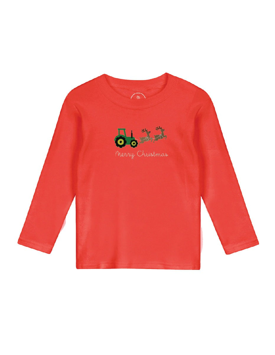 Tractor and Reindeer Long Sleeve Shirt