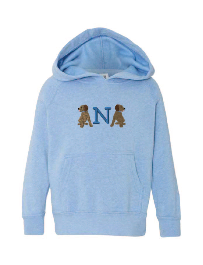 Puppy Initial Hoodie