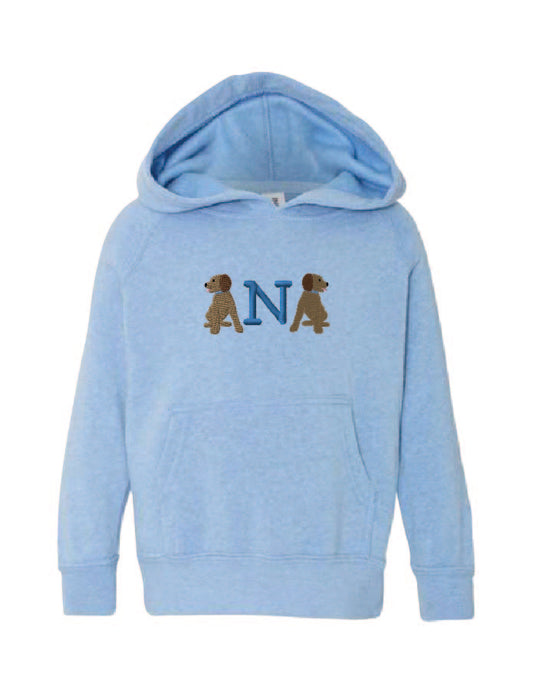 Puppy Initial Hoodie