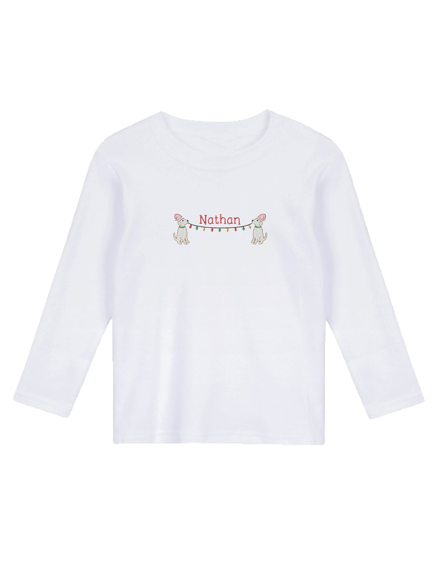 Christmas Lights Dog Long Sleeve Shirt