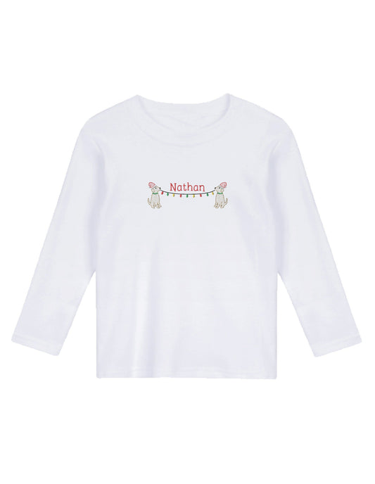 Christmas Lights Dog Long Sleeve Shirt