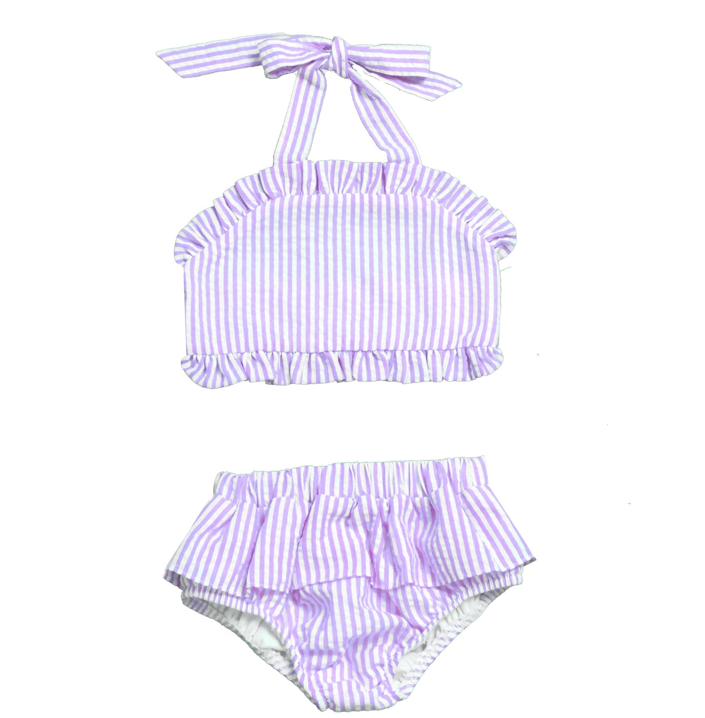 Seersucker Ruffle Bikini